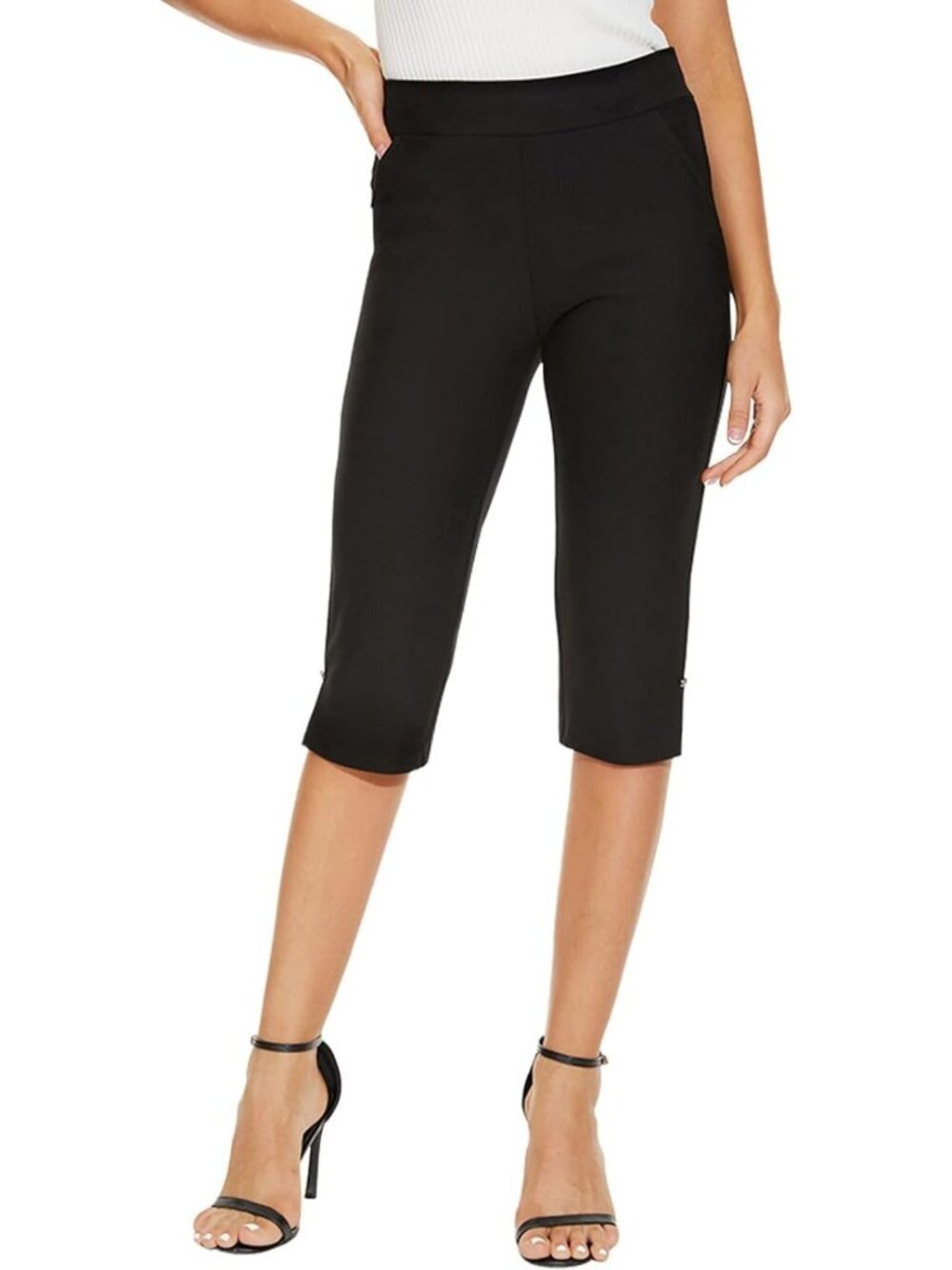 Tummy Control Capri Pants for Women, Stylish Leggings with Pockets, Comfortable